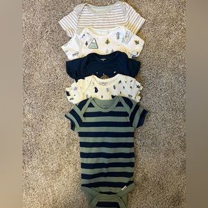 Set of 5 Baby Boy Onesies/Bodysuits — 3-6 Months